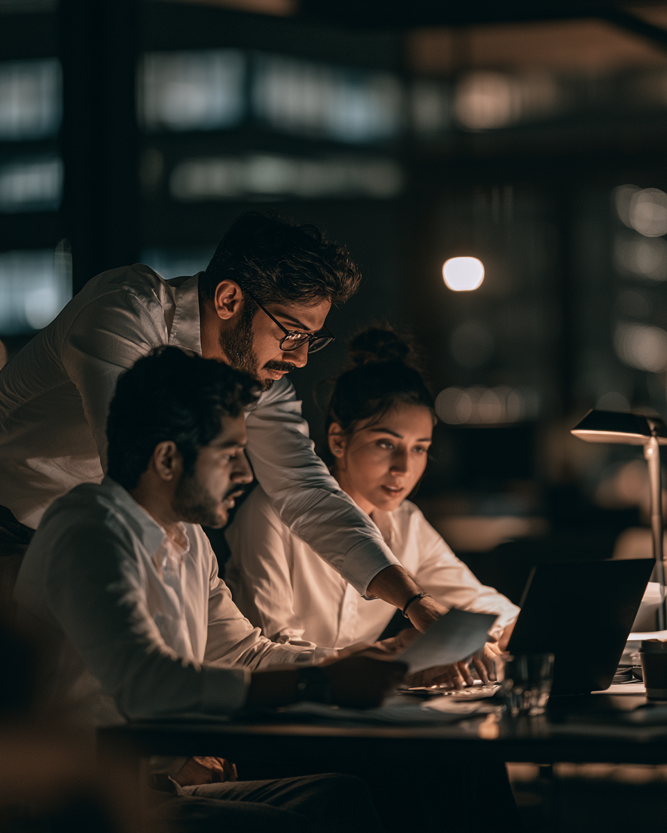 Enterprise team collaborating on a corporate training program